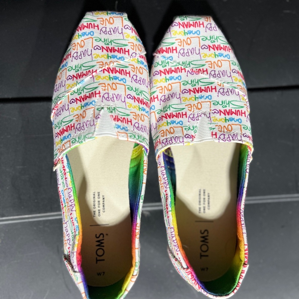 TOMS LGBT Pride Multicolor Women’s Slip-On Shoes